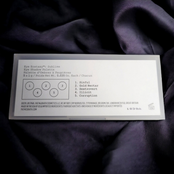 Pat McGrath Eye Extasy: Sublime Eye Shadow Palette 5x1g/0.035 Oz. Each - Picture 5 of 5